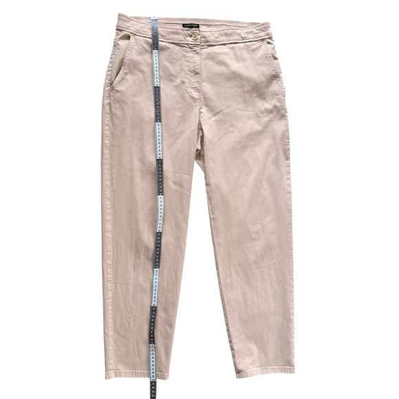 Eileen Fisher Tan Organic Cotton Stretch Ankle Comfort Chino Pants Size 12 - Picture 9 of 15